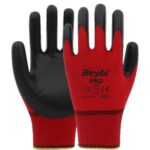 BEYBİ PN2 NİTRİL KAPLI KIRMIZI SİYAH ELDİVEN