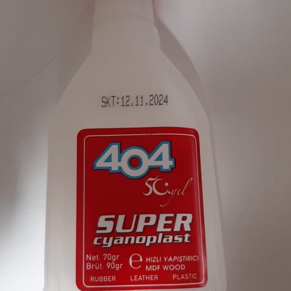 404 MARKA 70 Gr, 400 ML Hızlı Yapıştırıcı Japon Yapıştırıcı İçin