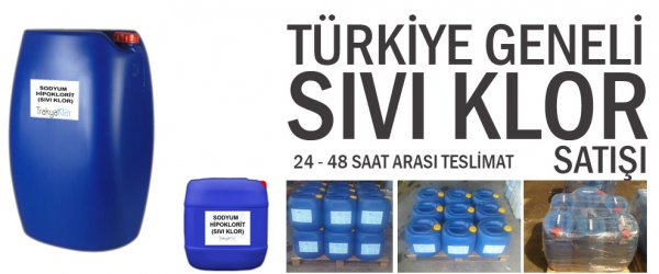 SIVI KLOR, 140 Kg LİQUID-SODIUM, HYPOCHLORIDE 4 X 35 Kg = Toplam 140 Kg BİDONDA