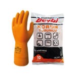 BEYBİ KORUN TURUNCU LATEKS ELDİVEN ( İÇİ PAMUKLUDUR)