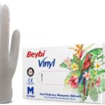 Beybi Vinil Şeffaf Eldiven, 100 Adet Pudrasız Muayene Eldiveni