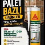 Sika Acry1000 Maksimum Silikonize Mastik (Renkler: Siyah, Beyaz, Gri, Kahverengi, Antrasit Gri )