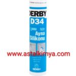 DERBY AYNA SİLİKONU ,ŞEFFAF ,320 Gram D34 NÖTR KOKUSUZ SİLİKON