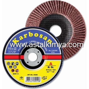 Karbosan 115 mm Flap Disk Nk 80-100-120 Kum Alüminyum Oksit 982995