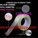 LİFLİ BANT 50 mm TAKVİYELİ ENİNE BOYUNA 50 METRE