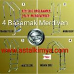4 BASAMAK Havuz Merdiveni (PASLANMAZ GARANTİLİ)